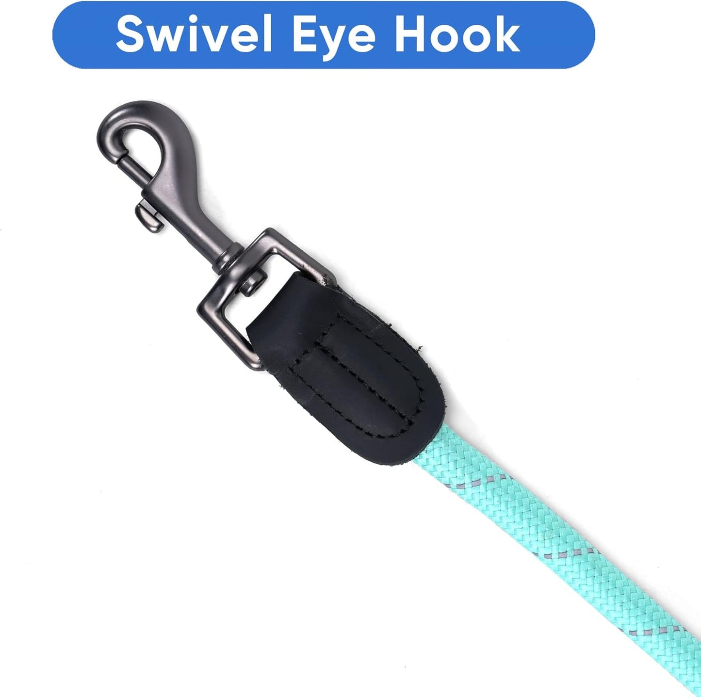 6FT Training Dog Leash Durable Medium Rope Leash for Dogs Premium Quality Heavy Duty Rope Lead Strong and Comfortable - Teal Puppy Leash