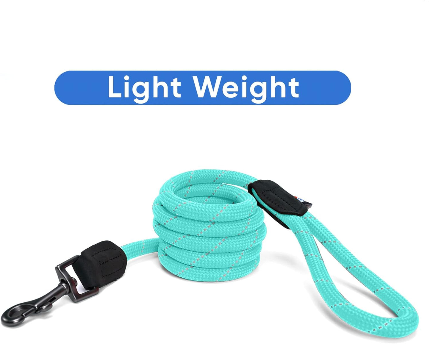 6FT Training Dog Leash Durable Medium Rope Leash for Dogs Premium Quality Heavy Duty Rope Lead Strong and Comfortable - Teal Puppy Leash