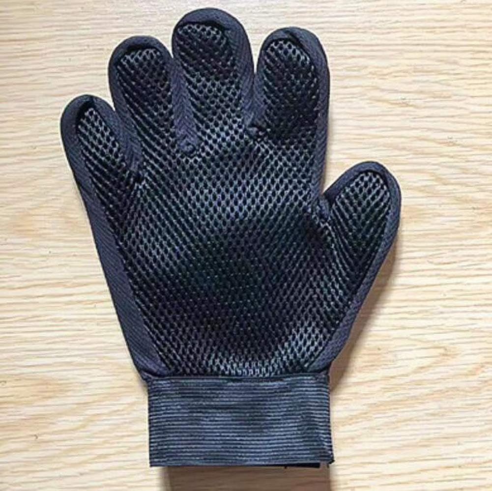 1-2 Pair Pet Dog Cat De-Shedding Brush Grooming Glove Massage Hair Fur Removal Detangle (1 Pair, Blue)