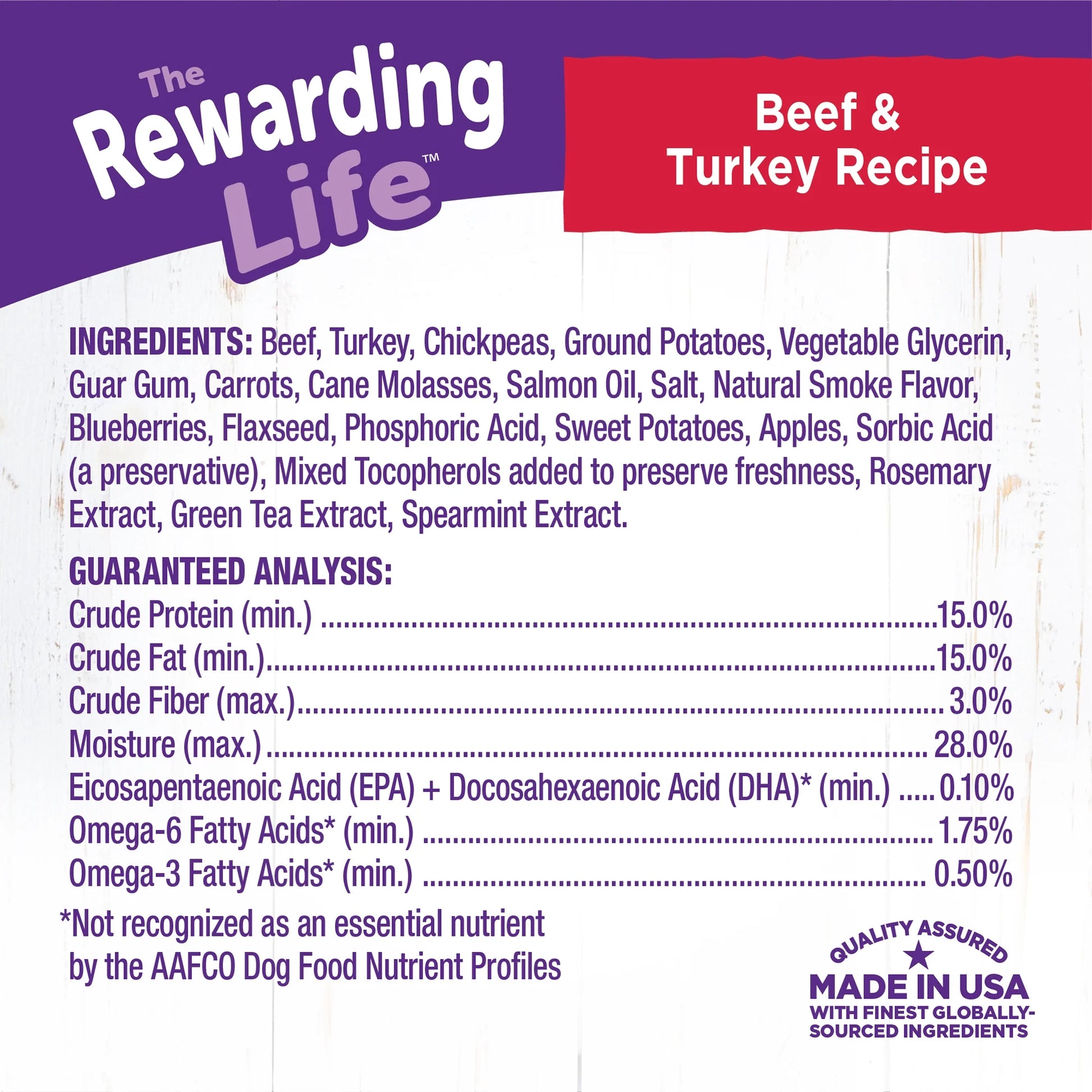 Wellness Rewarding Life Dog Treats, Natural, Training Treat, Grain Free, Soft Beef & Turkey (6 Ounce Bag)