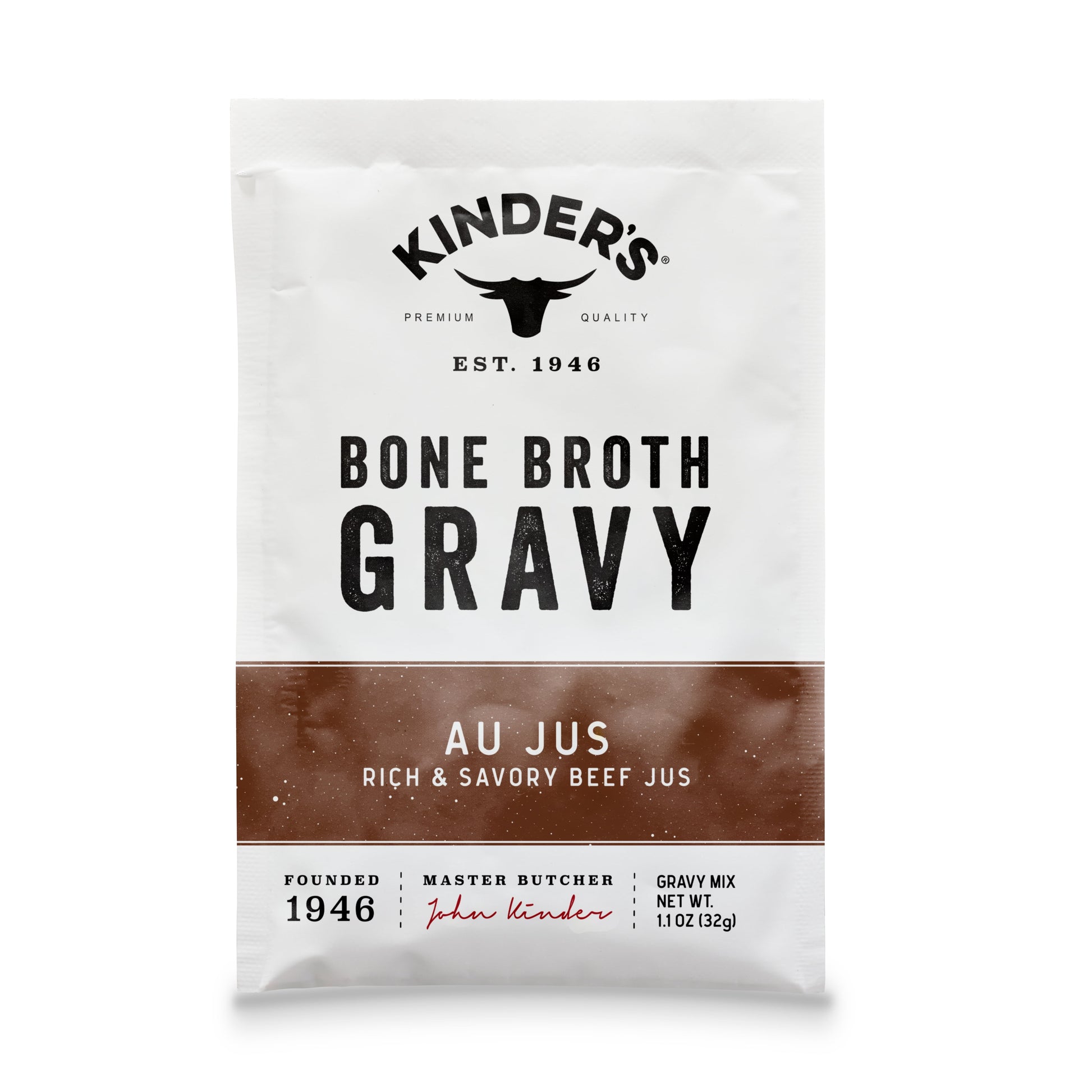 (5 Pack)  Au Jus Bone Broth Gravy, 1.1Oz Packet