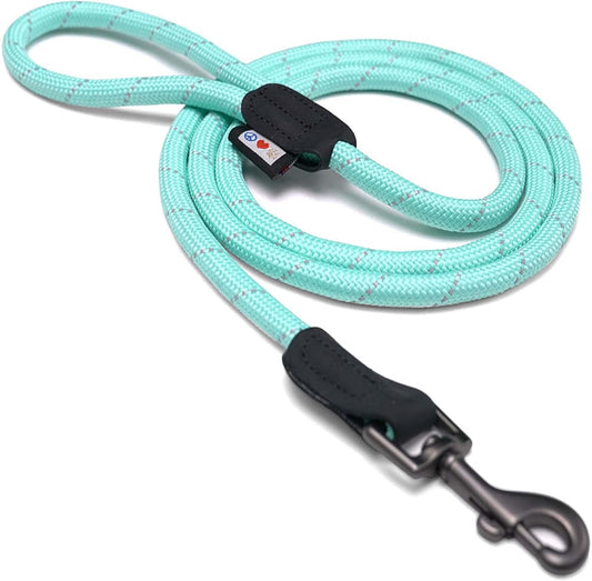 6FT Training Dog Leash Durable Medium Rope Leash for Dogs Premium Quality Heavy Duty Rope Lead Strong and Comfortable - Teal Puppy Leash